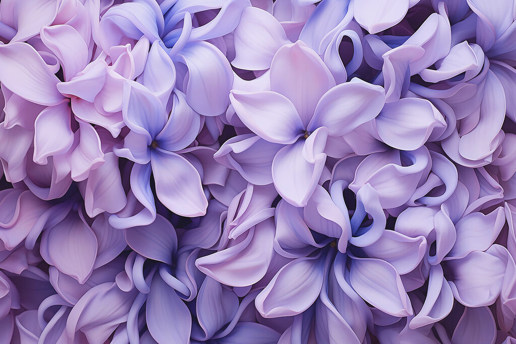 Groep paarse bloemen — volledig ontwerp