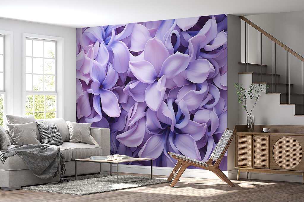 Groep paarse bloemen — interieur 1