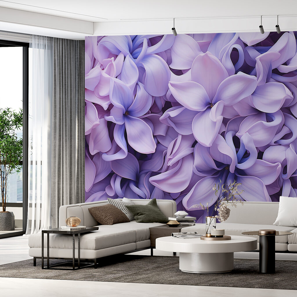Groep paarse bloemen — interieur 2