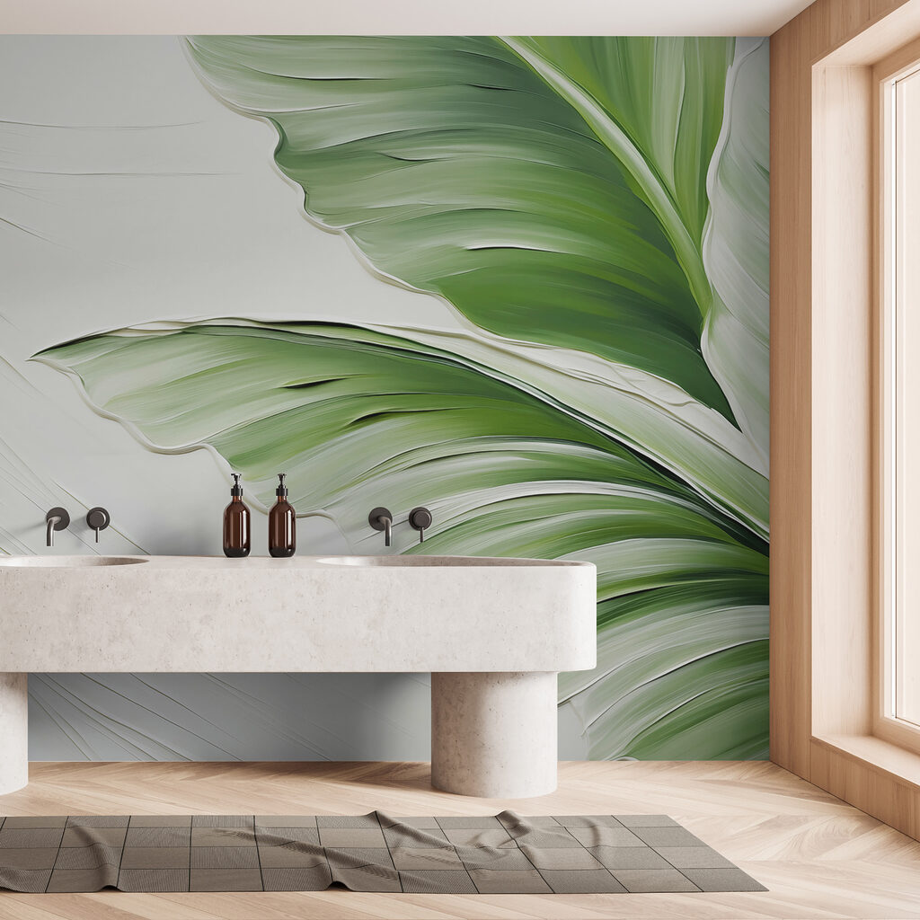 Groen blad met plooien — interieur 2