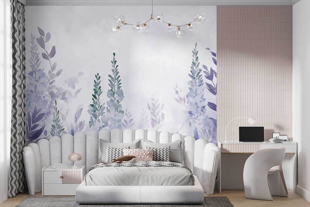 Lila bladeren groeien omhoog — interieur 5