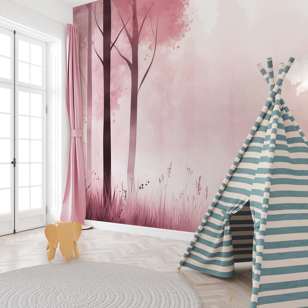 Bosrand met hoge stammen — interieur 2