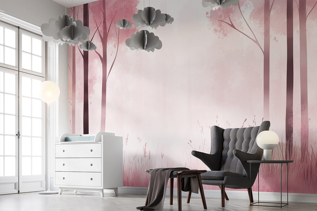 Bosrand met hoge stammen — interieur 3