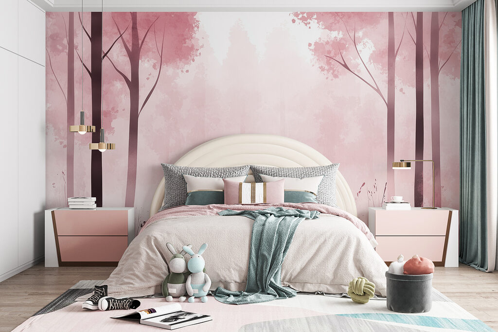 Bosrand met hoge stammen — interieur 4