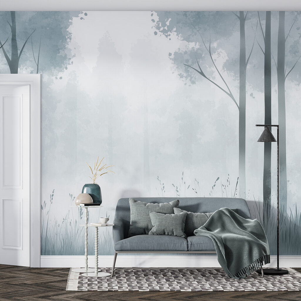 Bosrand met hoge stammen — interieur 2