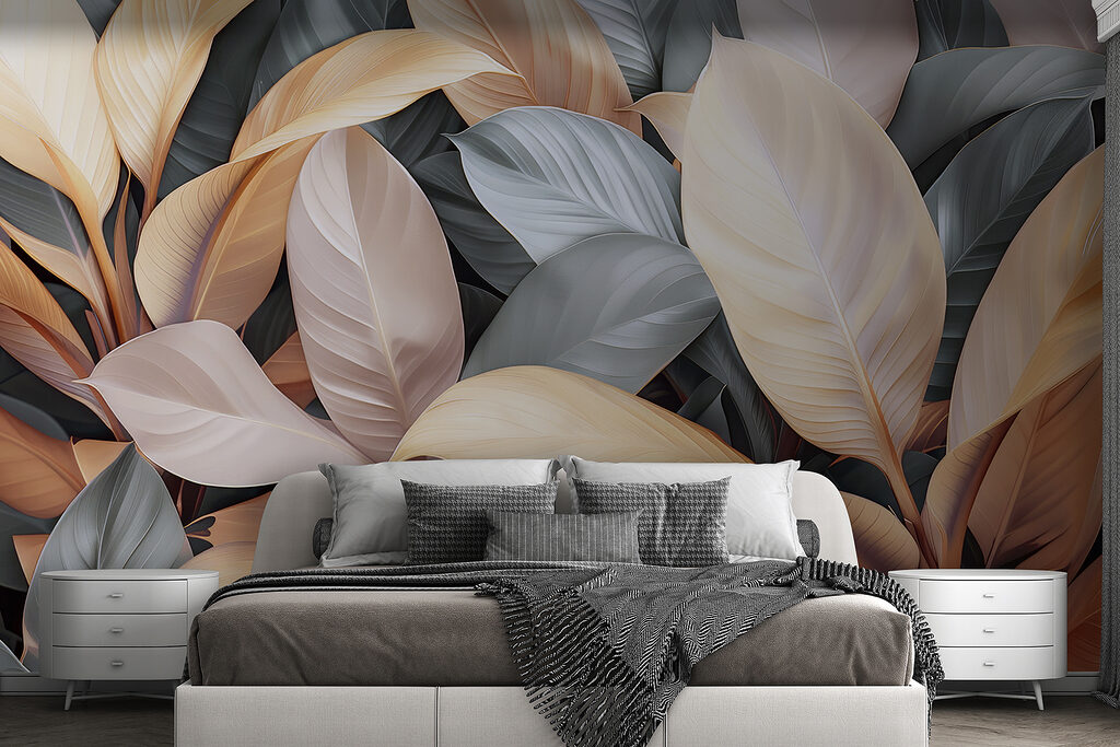 Elegante bladeren in zachte tinten — interieur 3