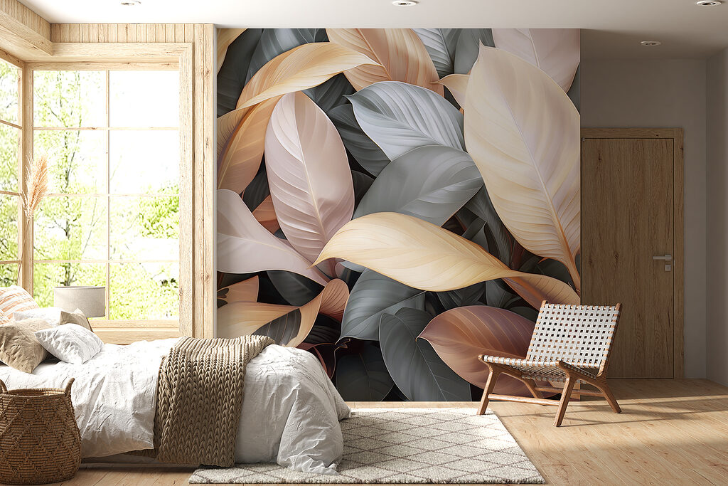 Elegante bladeren in zachte tinten — interieur 4