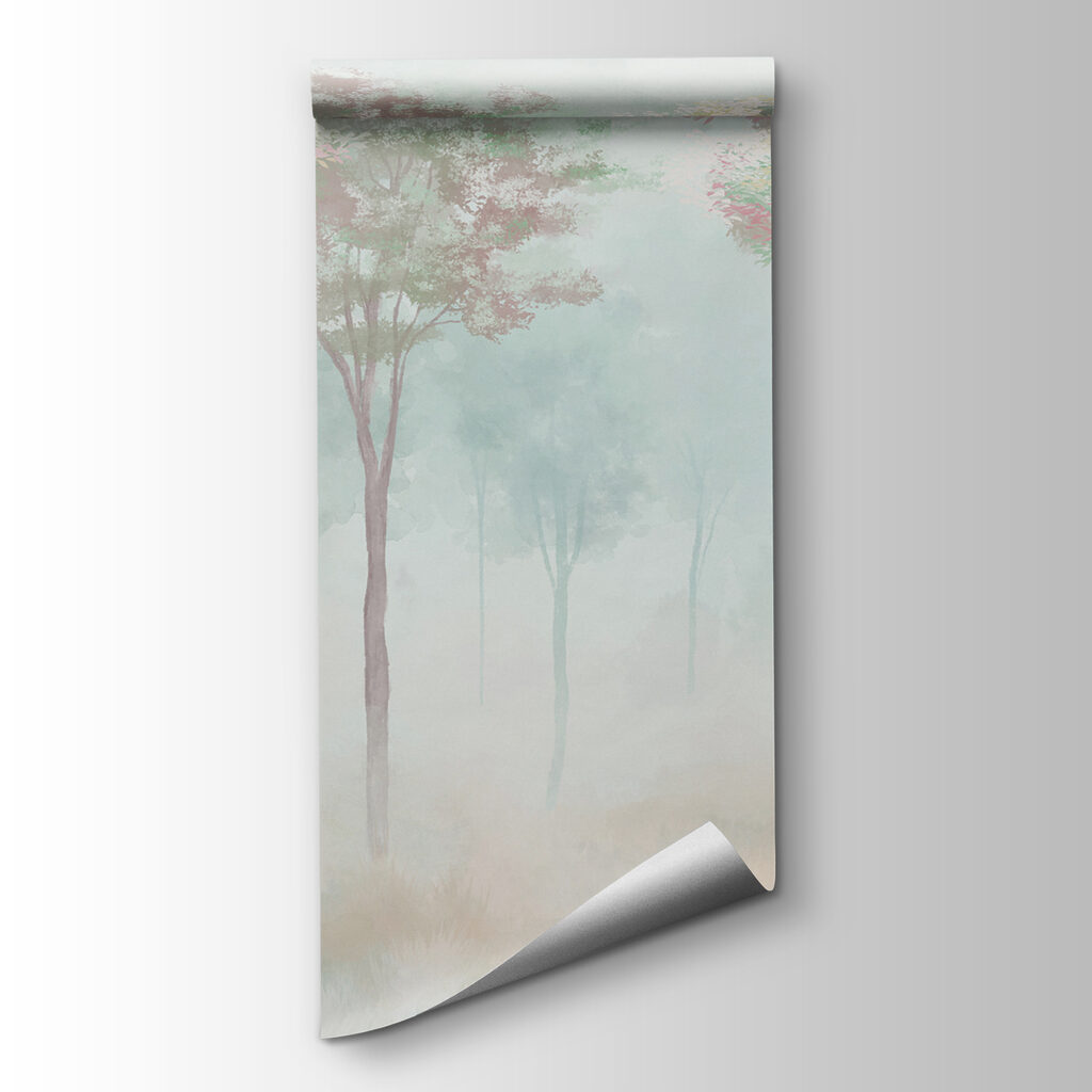 Bomen boven een pastelwaas — productweergave