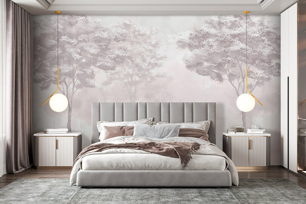 Bomen boven een pastelwaas — interieur 1