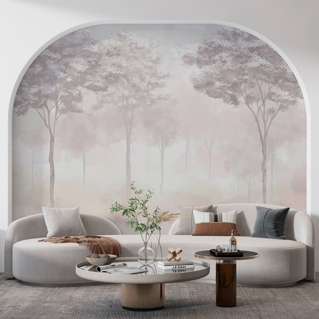 Bomen boven een pastelwaas — interieur 3