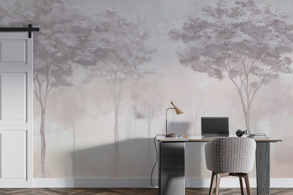 Bomen boven een pastelwaas — interieur 4