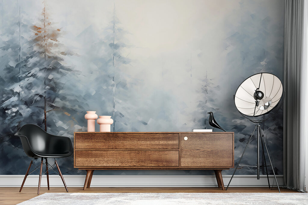 Dennen in koude penseelnevel — interieur 2
