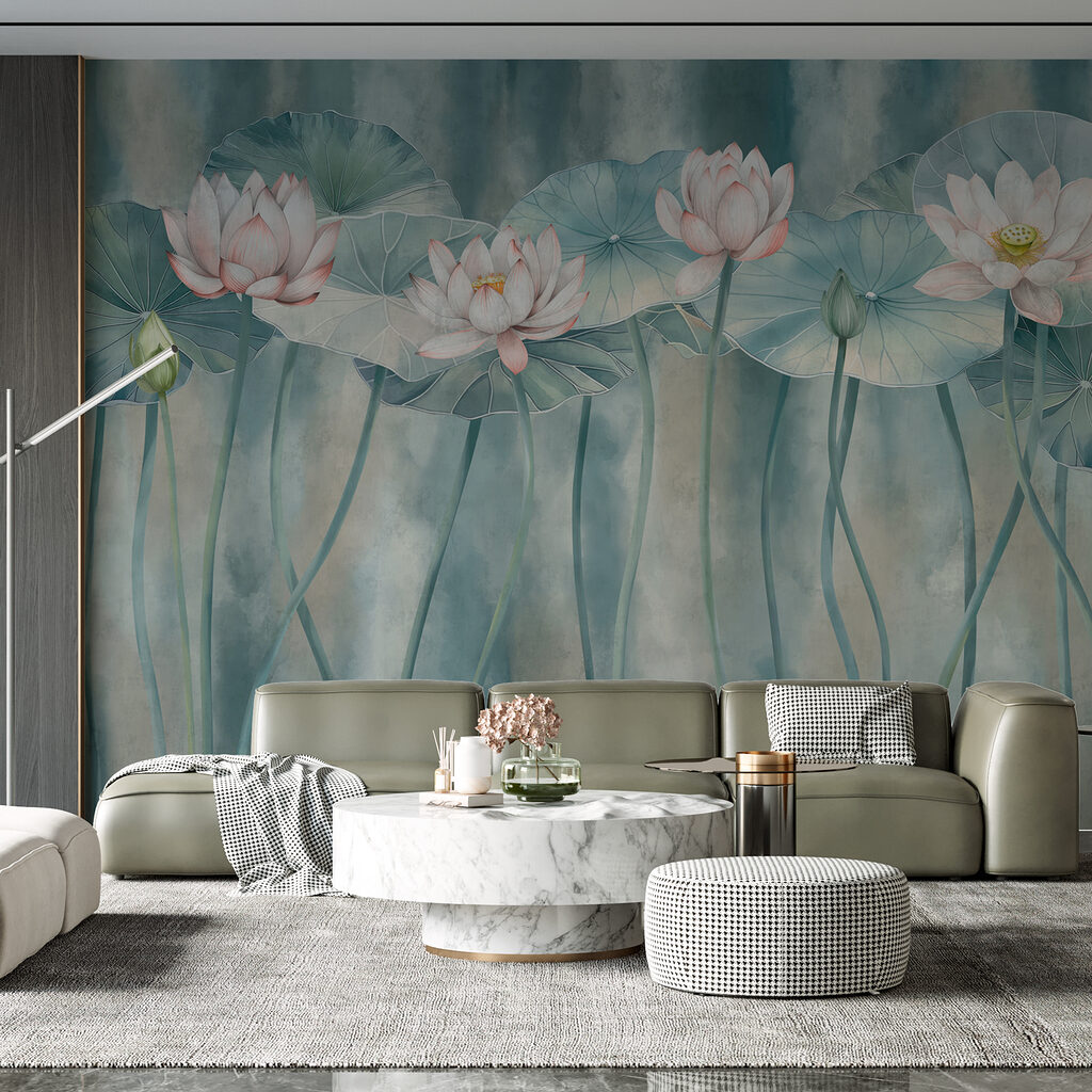 Lotussen op gebogen stelen — interieur 1