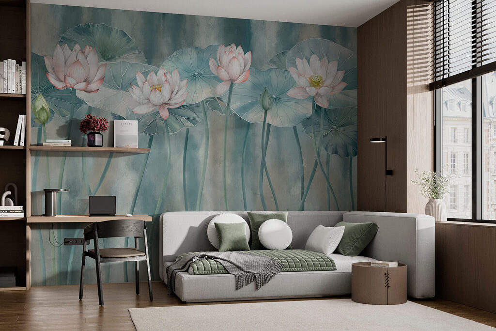 Lotussen op gebogen stelen — interieur 2