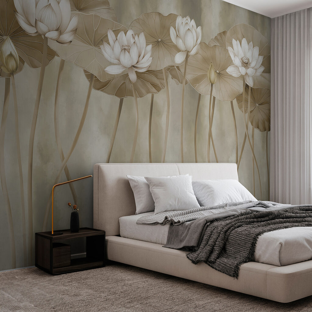 Lotussen op gebogen stelen — interieur 2