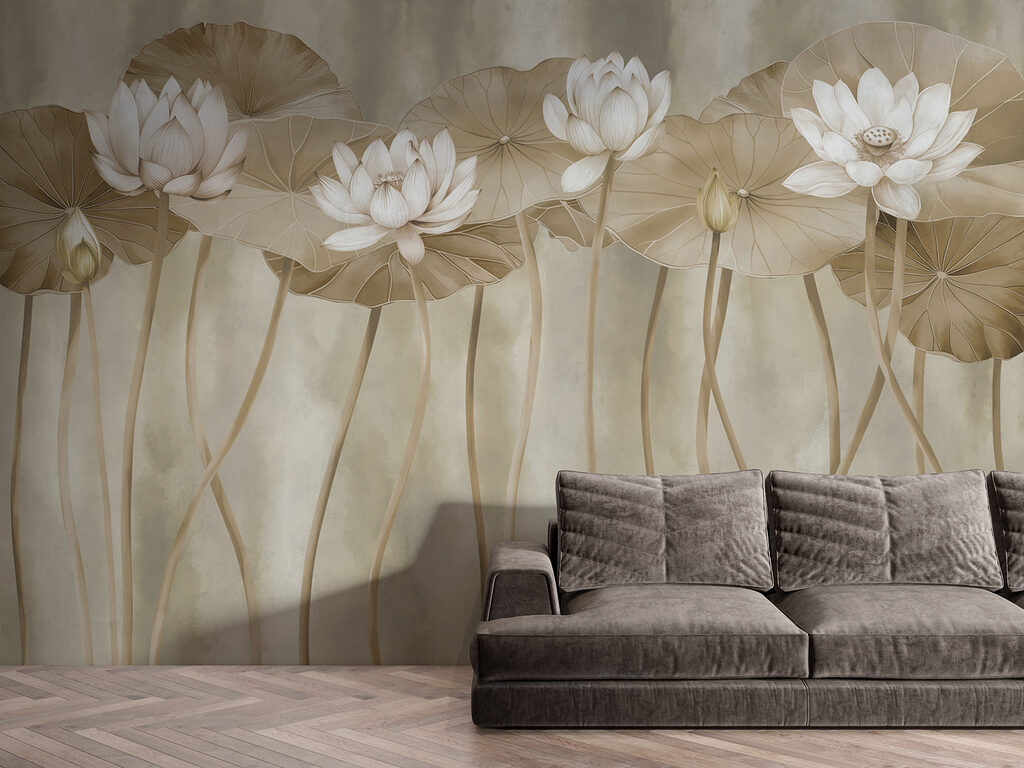 Lotussen op gebogen stelen — interieur 3