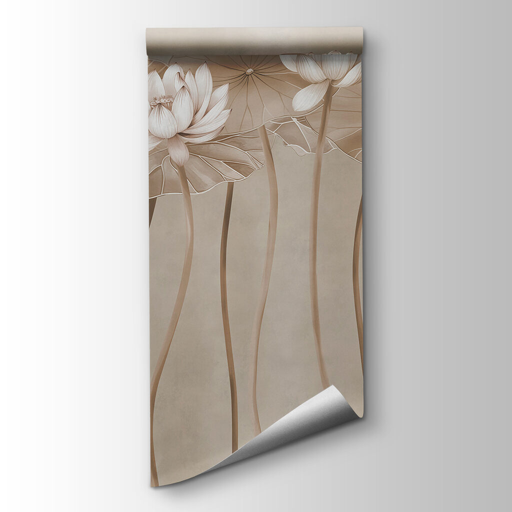 Elegante lotusbloemen in zachte tinten — productweergave