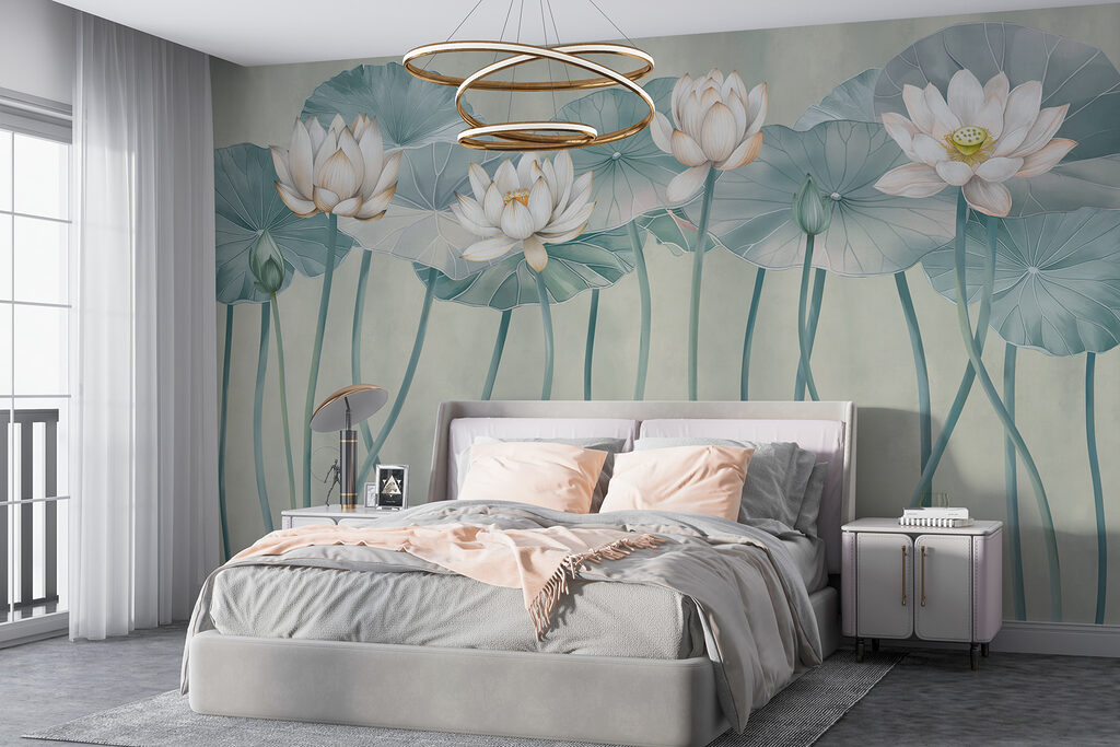 Lotussen op gebogen stelen — interieur 1