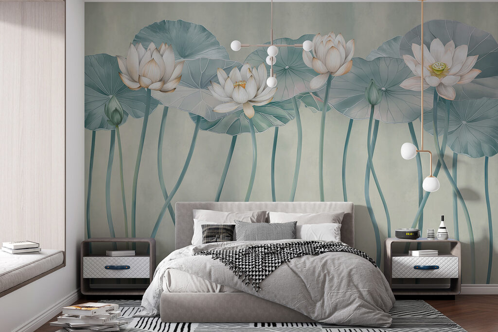 Lotussen op gebogen stelen — interieur 2