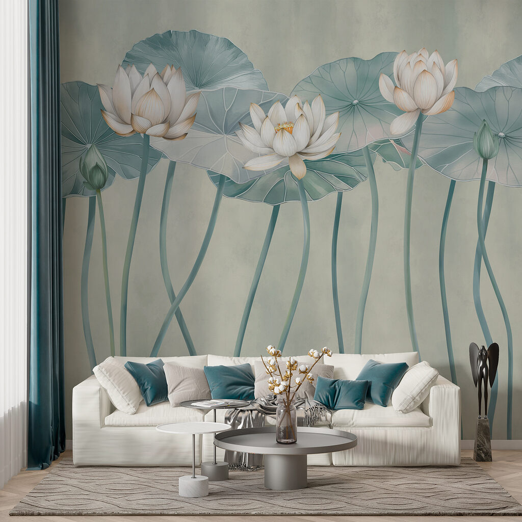 Lotussen op gebogen stelen — interieur 3