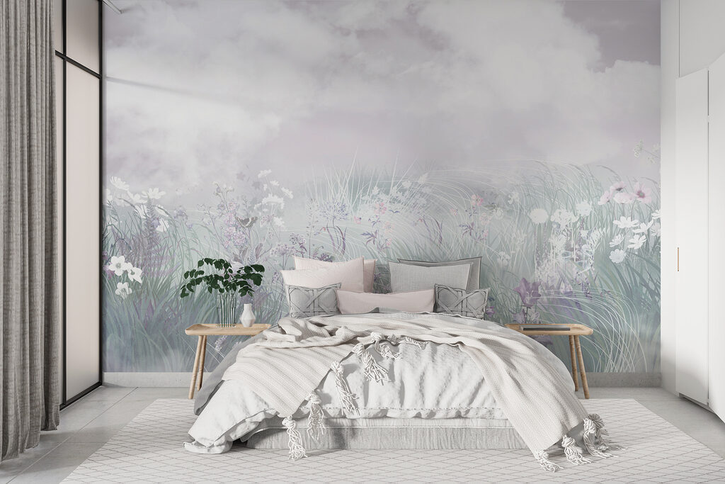 Bloemenweide onder zachte wolken — interieur 2
