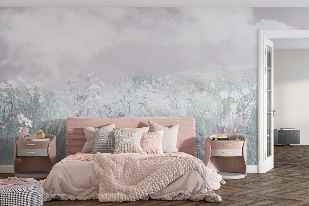 Bloemenweide onder zachte wolken — interieur 3