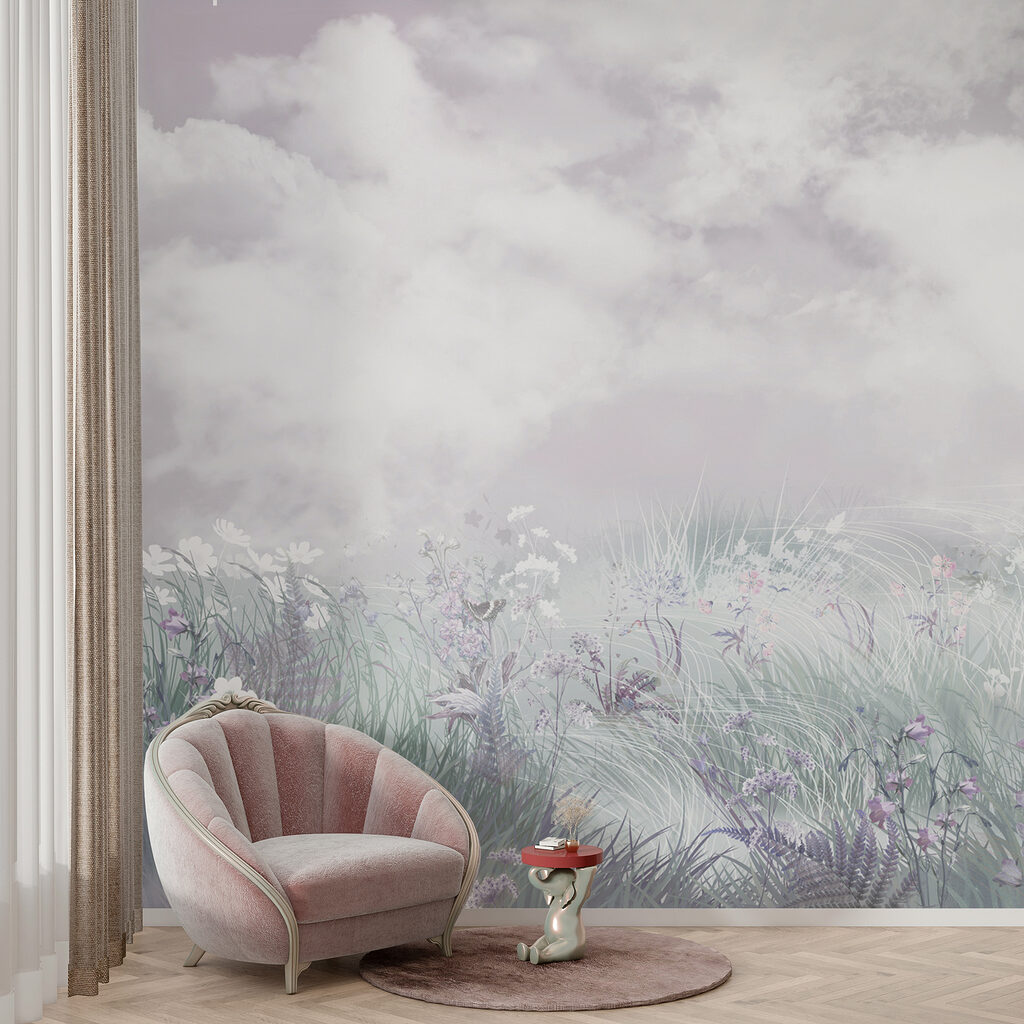 Bloemenweide onder zachte wolken — interieur 4