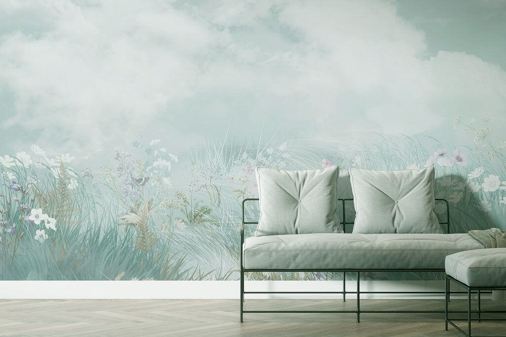Bloemenweide onder zachte wolken — interieur 2