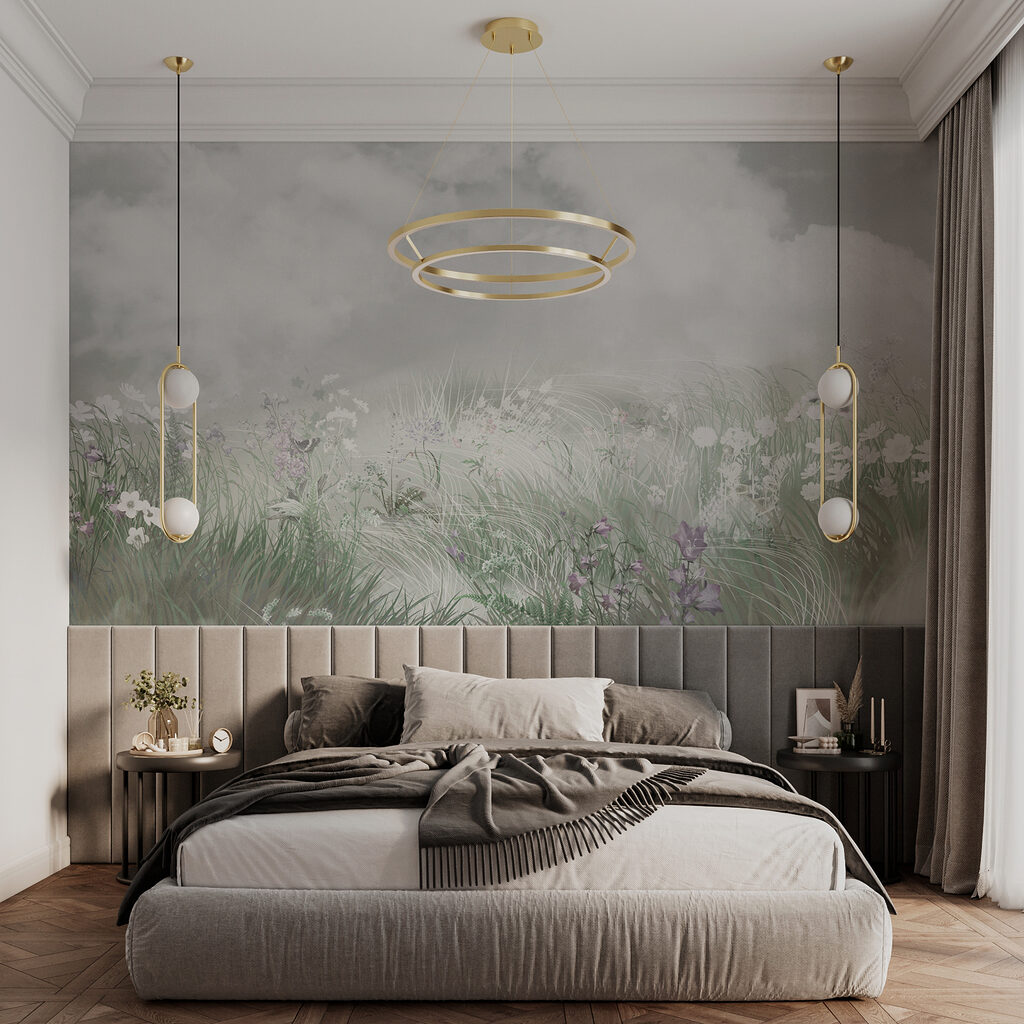 Bloemenweide onder zachte wolken — interieur 2