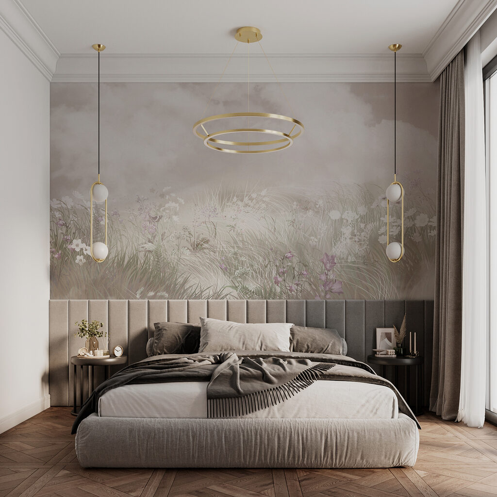 Bloemenweide onder zachte wolken — interieur 2