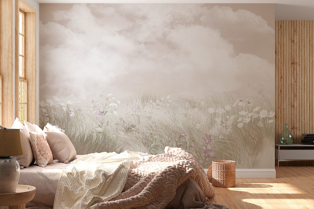Bloemenweide onder zachte wolken — interieur 3