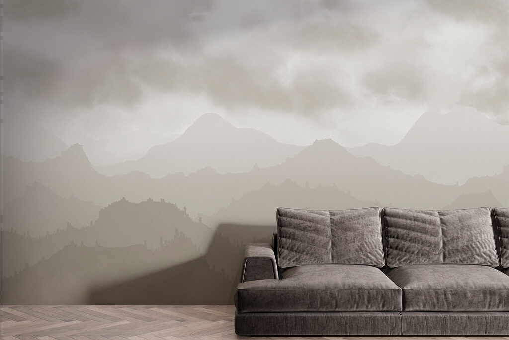 Bergbos onder lage wolken — interieur 2