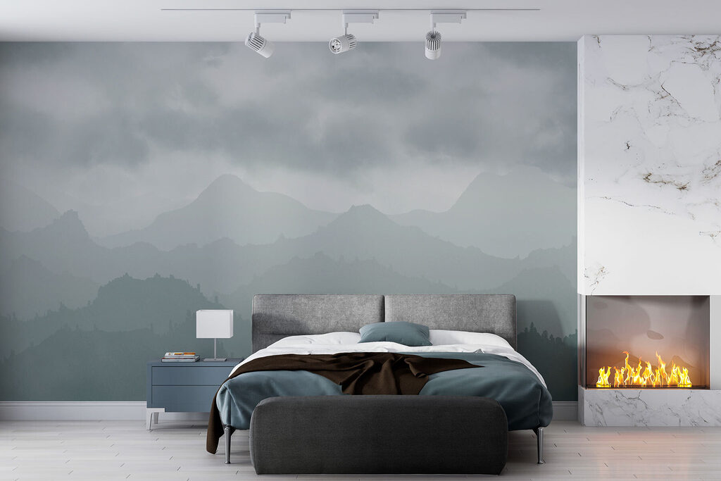 Bergbos onder lage wolken — interieur 2