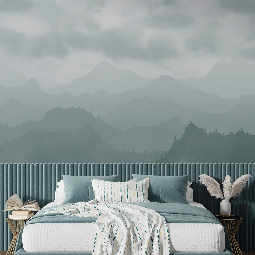 Bergbos onder lage wolken — interieur 3