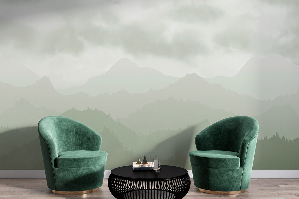 Bergbos onder lage wolken — interieur 3