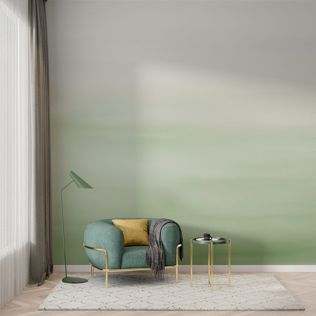 Witte en groene achtergrond — interieur 1