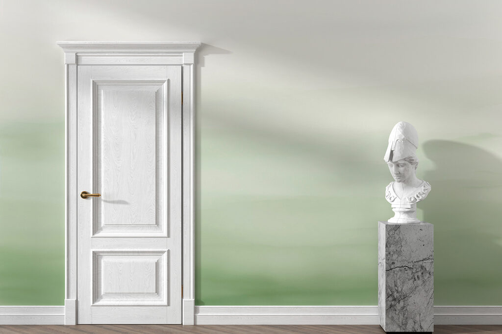 Witte en groene achtergrond — interieur 3
