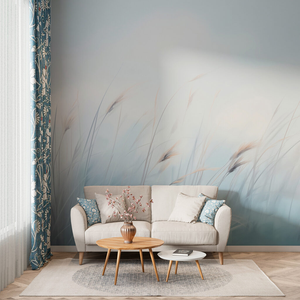 Grasveld met een mistige lucht — interieur 2
