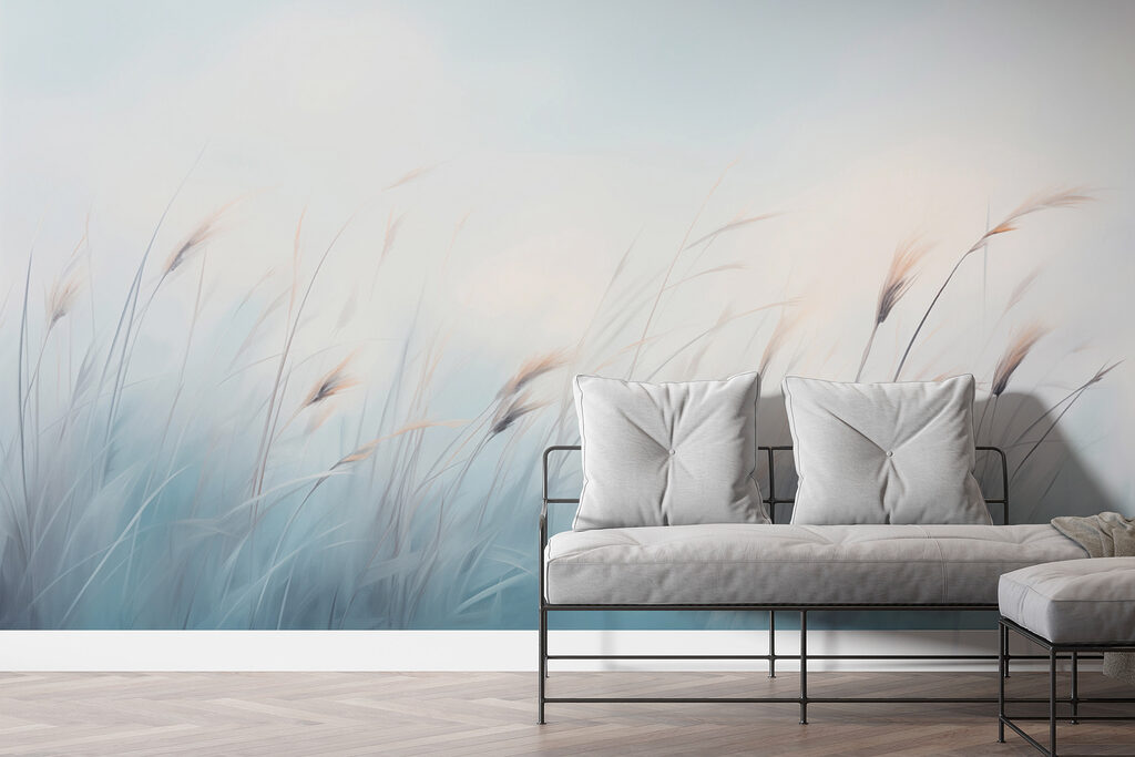 Grasveld met een mistige lucht — interieur 3