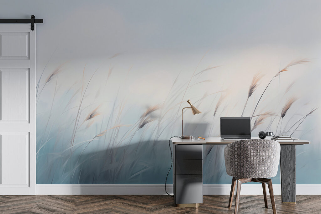 Grasveld met een mistige lucht — interieur 5