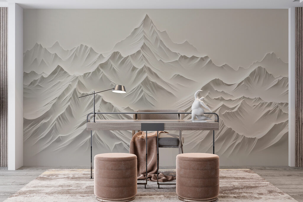 Witte bergen met schaduwen — interieur 2