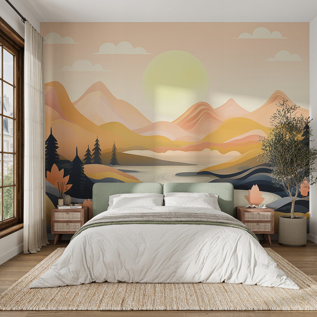 Zon boven vlakke bergoevers — interieur 4