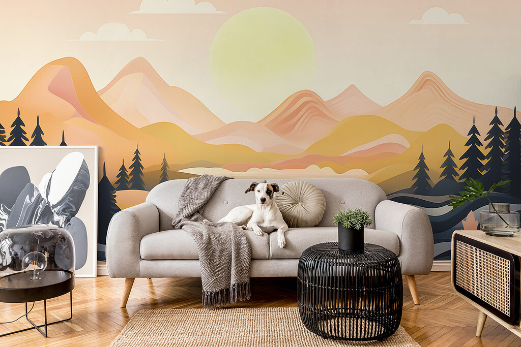 Zon boven vlakke bergoevers — interieur 5