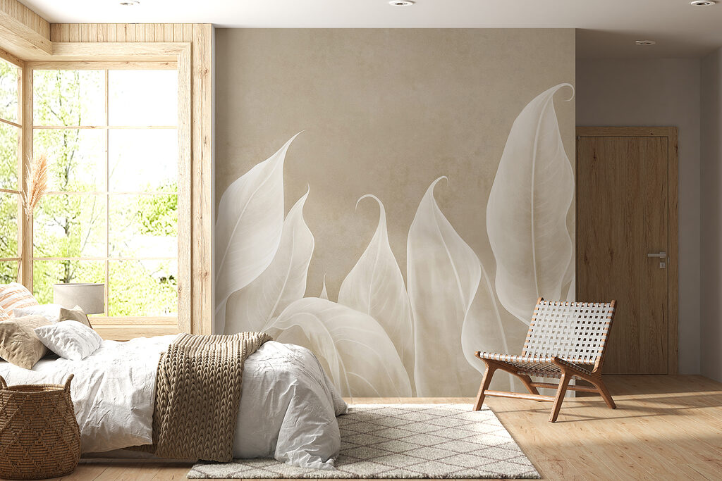 Witte bladen rijzen op — interieur 1