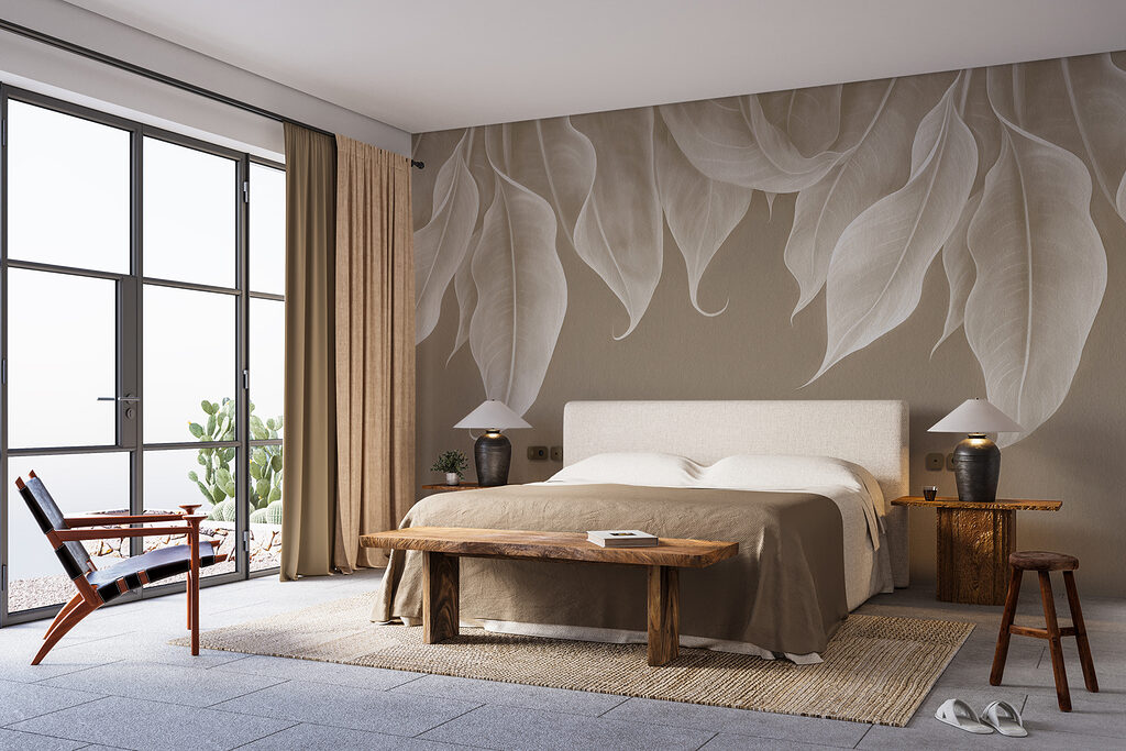 Witte bladen hangen omlaag — interieur 1