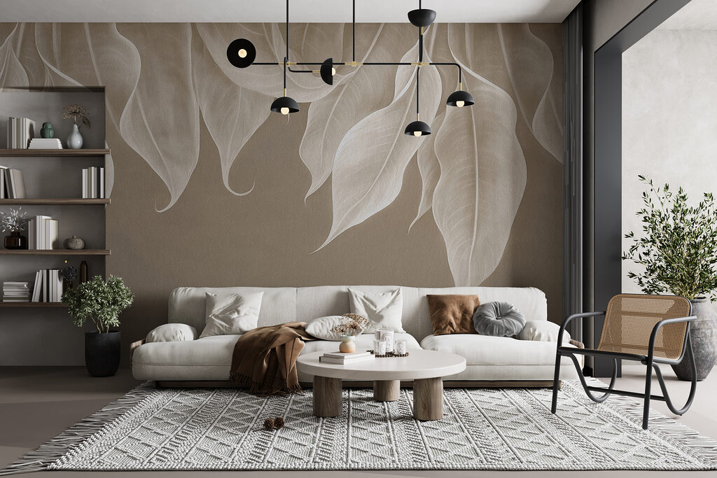Witte bladen hangen omlaag — interieur 3