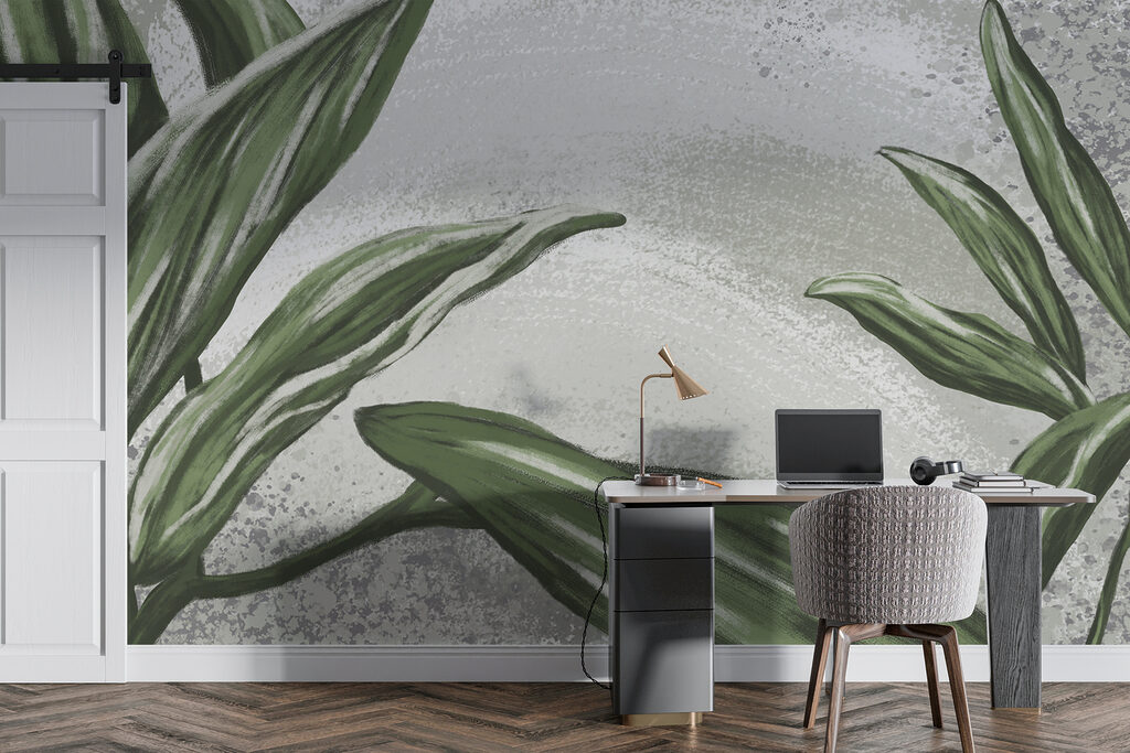 Groene bladstreken, witte vlekken — interieur 2