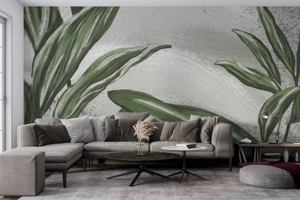 Groene bladstreken, witte vlekken — interieur 3