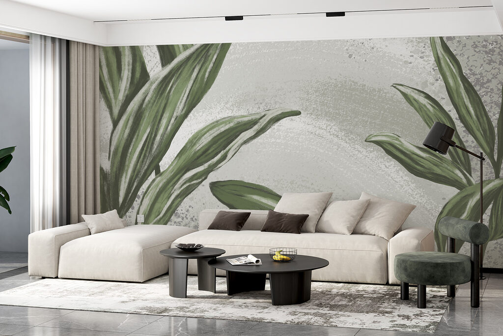 Groene bladstreken, witte vlekken — interieur 4