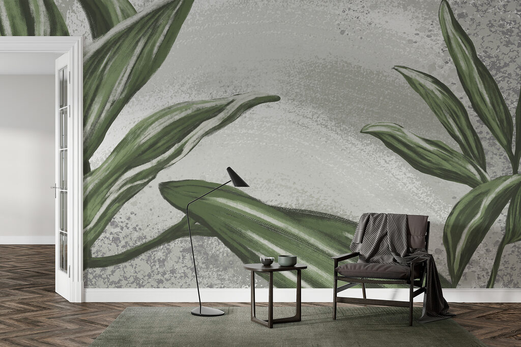Groene bladstreken, witte vlekken — interieur 5